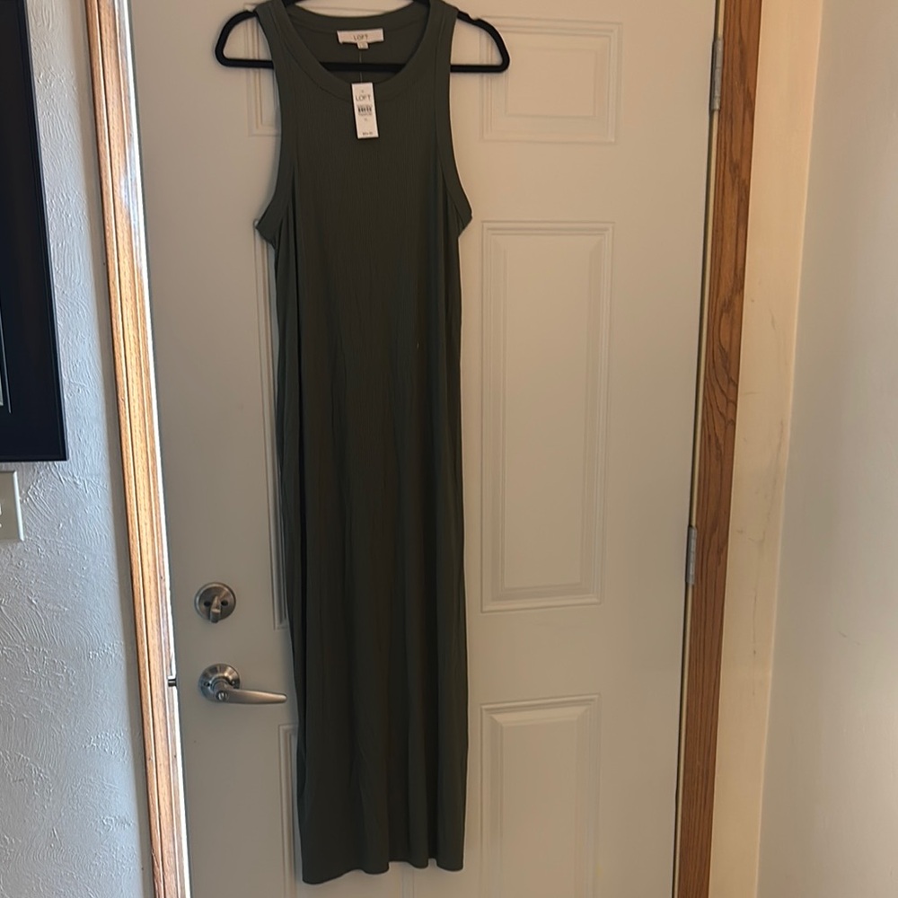Loft racer back dress new with tags